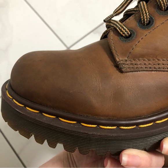 Vintage Dr. Martens Brown Platform Boots - Picture 13 of 16
